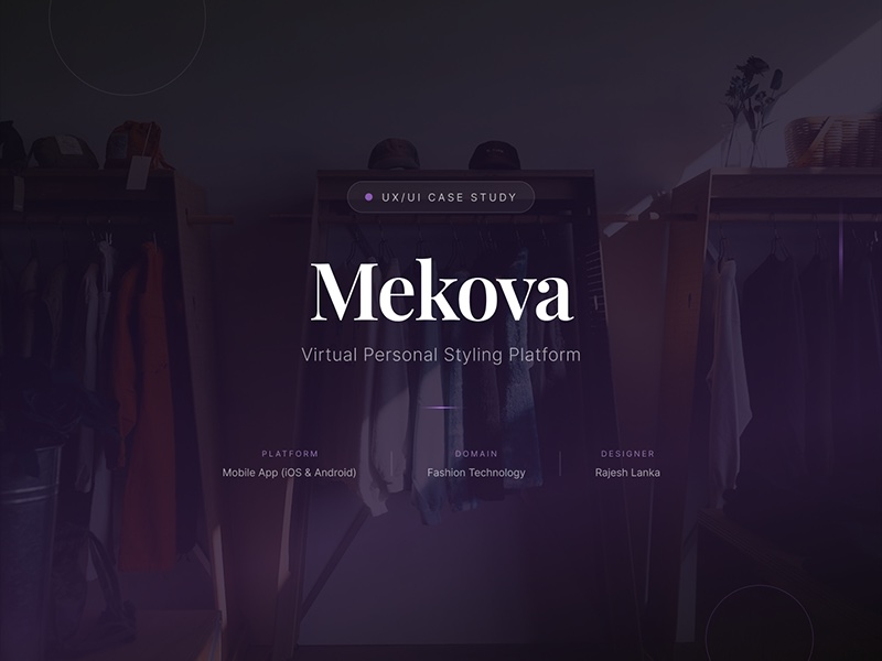 Mekova app interface
